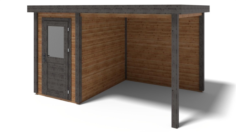 Casetta da giardino in legno Mira 4.06x2.59 m - 10.51 m2 - 28 mm - impregnata