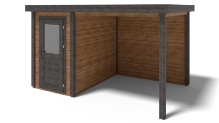 Casetta da giardino in legno Mira 4.06x2.59 m - 10.51 m2 - 28 mm - impregnata