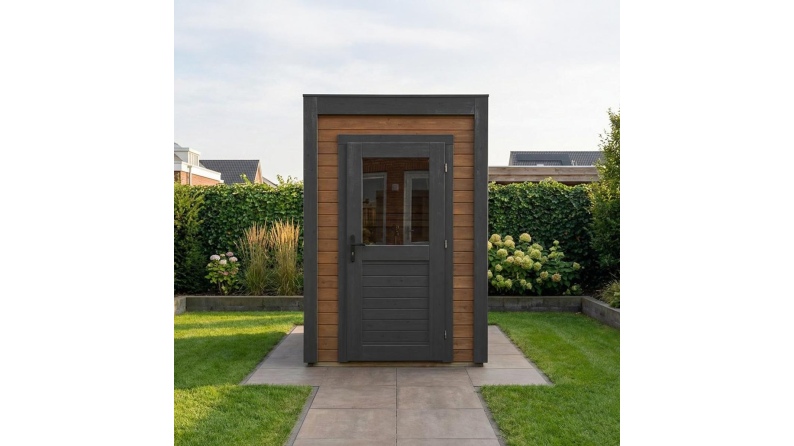 Casetta da giardino in legno Veya 1.59x3.09 m - 4.91 m2 - 28 mm - impregnata