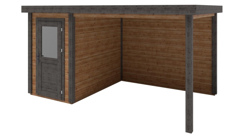 Casetta da giardino in legno Mira 4.56x2.59 m - 11.81 m2 - 28 mm - impregnata