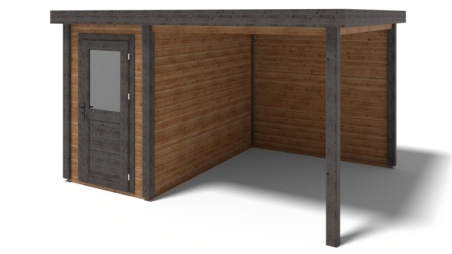 Casetta da giardino in legno Mira 1.59x3.09 m - 12.54 m2 - 28 mm - impregnata