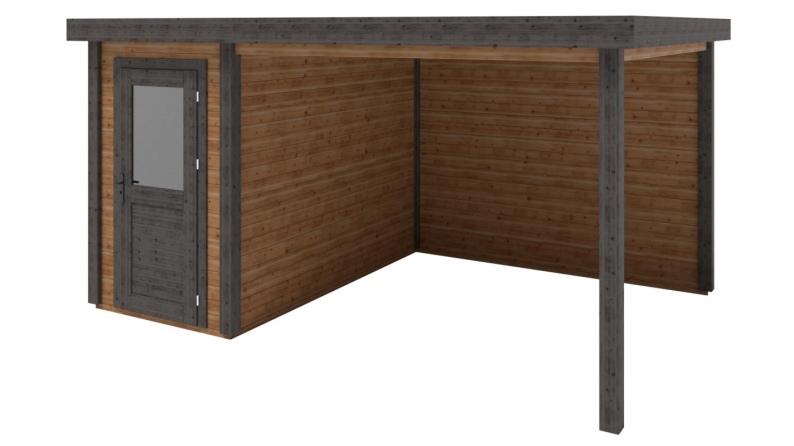 Casetta da giardino in legno Mira 1.59x3.09 m - 14.09 m2 - 28 mm - impregnata