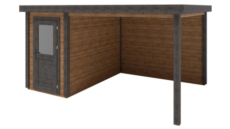 Casetta da giardino in legno Mira 1.59x3.09 m - 14.09 m2 - 28 mm - impregnata