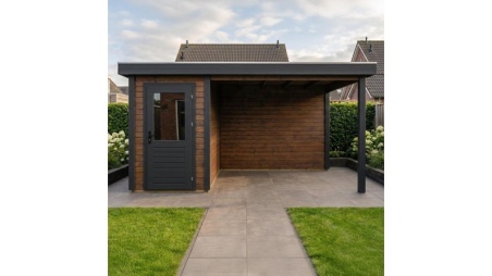 Casetta da giardino in legno Mira 1.59x3.09 m - 17.18 m2 - 28 mm - impregnata