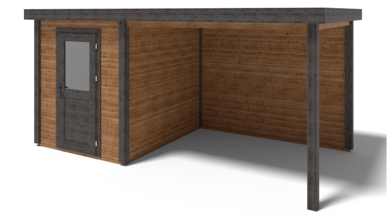 Casetta da giardino in legno Vala 5.06x2.59 m - 13.1 m2 - 28 mm - impregnata