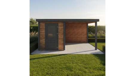 Casetta da giardino in legno Vala 4.56x3.09 m - 14.1 m2 - 28 mm - impregnata