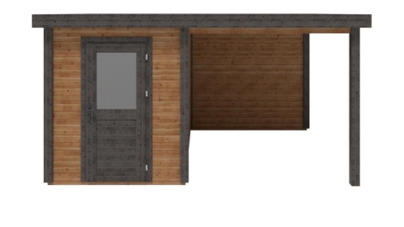 Casetta da giardino in legno Vala 4.56x3.09 m - 14.1 m2 - 28 mm - impregnata