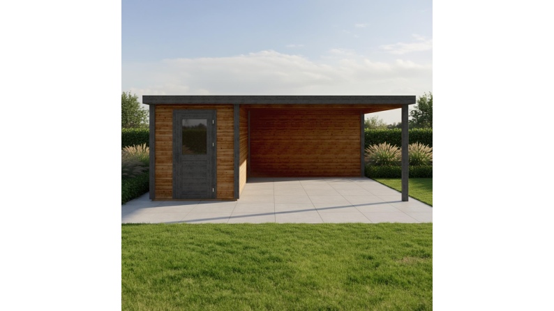 Casetta da giardino in legno Vala 2.09x3.09 m - 18.72 m2 - 28 mm - impregnata