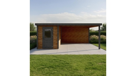 Casetta da giardino in legno Vala 2.09x3.09 m - 18.72 m2 - 28 mm - impregnata