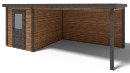 Casetta da giardino in legno Vala 2.09x3.09 m - 18.72 m2 - 28 mm - impregnata