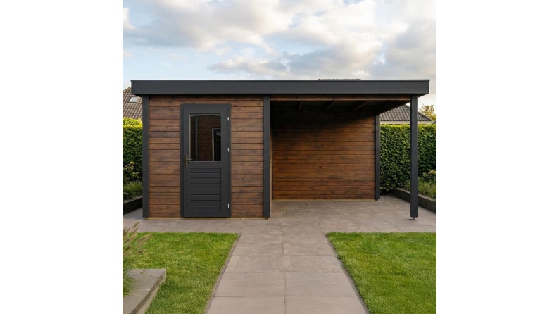 Casetta da giardino in legno Rava 2.59x2.59 m - 14.4 m2 - 28 mm - impregnata