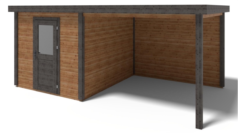 Casetta da giardino in legno Rava 2.59x3.09 m - 17.18 m2 - 28 mm - impregnata