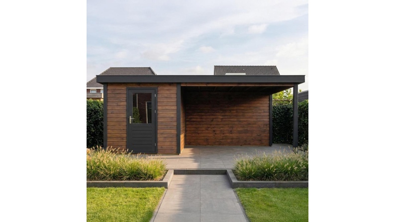 Casetta da giardino in legno Rava 2.59x3.09 m - 20.27 m2 - 28 mm - impregnata