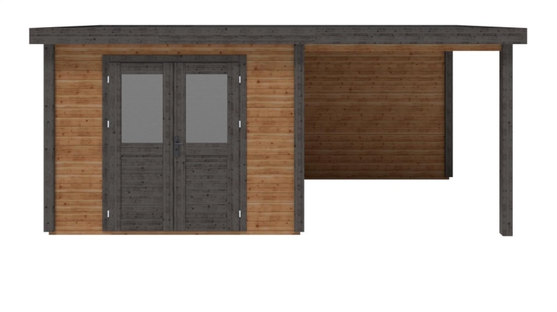 Casetta da giardino in legno Aura 5.56x2.59 m - 14.4 m2 - 28 mm - impregnata