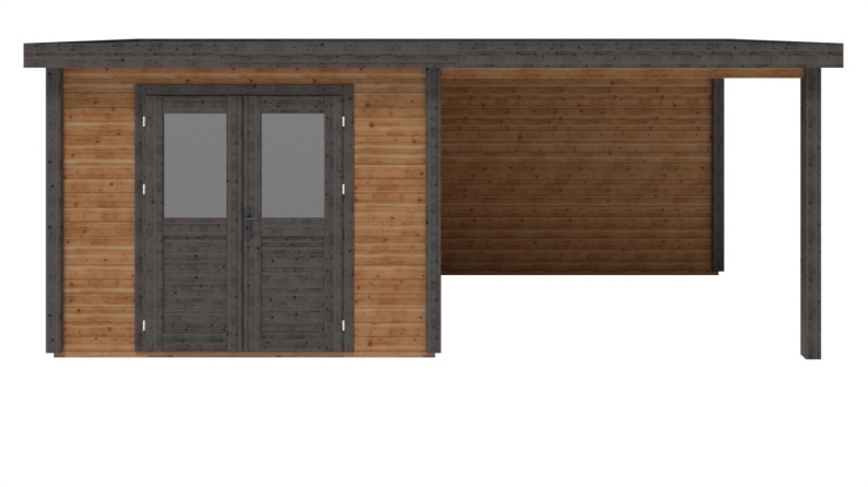 Casetta da giardino in legno Aura 3.09x2.59 m - 15.7 m2 - 28 mm - impregnata