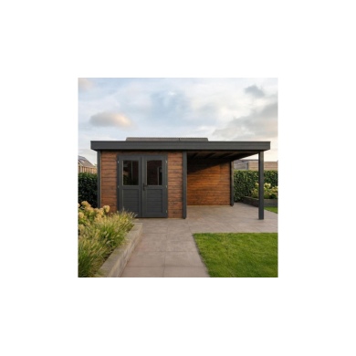 Casetta da giardino in legno Aura 3.09x3.09 m - 17.18 m2 - 28 mm - impregnata