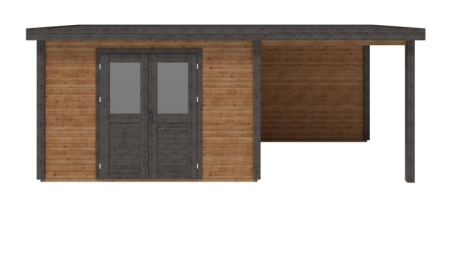 Casetta da giardino in legno Freya 4.09x2.59 m - 17 m2 - 28 mm - impregnata