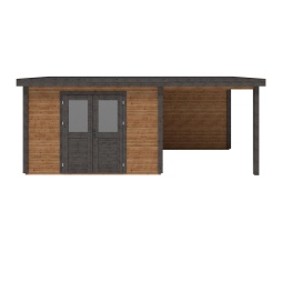 Casetta da giardino in legno Freya 6.56x2.59 m - 17 m2 - 28 mm - impregnata