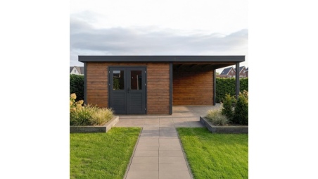 Casetta da giardino in legno Freya 4.09x2.59 m - 18.28 m2 - 28 mm - impregnata