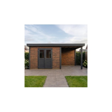 Casetta da giardino in legno Freya 4.09x3.09 m - 20.27 m2 - 28 mm - impregnata