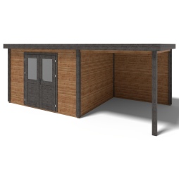 Casetta da giardino in legno Freya 6.56x3.09 m - 20.27 m2 - 28 mm - impregnata