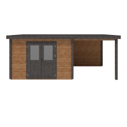 Casetta da giardino in legno Freya 6.56x3.09 m - 20.27 m2 - 28 mm - impregnata