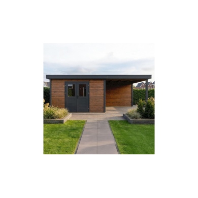 Casetta da giardino in legno Freya 4.09x3.09 m - 21.81 m2 - 28 mm - impregnata