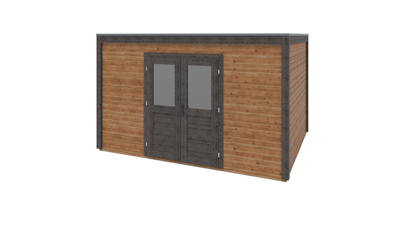 Casetta da giardino in legno Nova 4.09x3.09 m - 12.64 m2 - 28 mm - impregnata