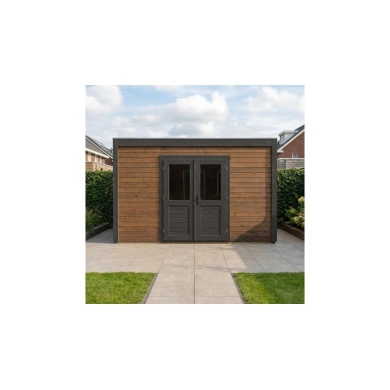 Casetta da giardino in legno Nova 4.09x4.09 m - 16.73 m2 - 28 mm - impregnata