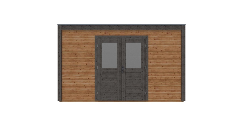 Casetta da giardino in legno Nova 4.09x4.09 m - 16.73 m2 - 28 mm - impregnata