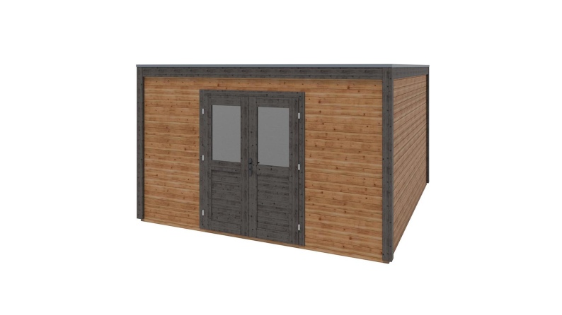 Casetta da giardino in legno Nova 4.09x4.09 m - 16.73 m2 - 28 mm - impregnata