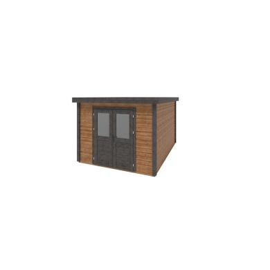 Casetta da giardino in legno Aura 3.09x4.09 m - 12.64 m2 - 28 mm - impregnata