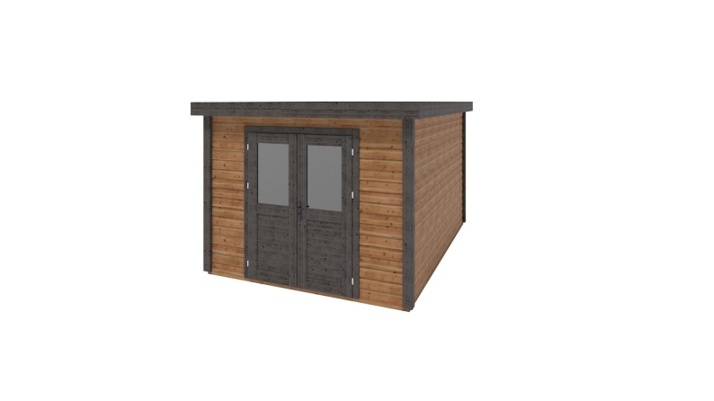 Casetta da giardino in legno Aura 3.09x4.09 m - 12.64 m2 - 28 mm - impregnata