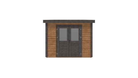 Casetta da giardino in legno Aura 3.09x4.09 m - 12.64 m2 - 28 mm - impregnata