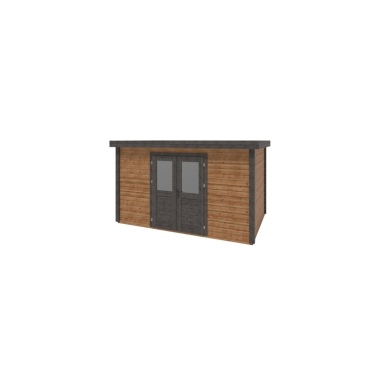 Casetta da giardino in legno Freya 4.09x2.59 m - 10.59 m2 - 28 mm - impregnata