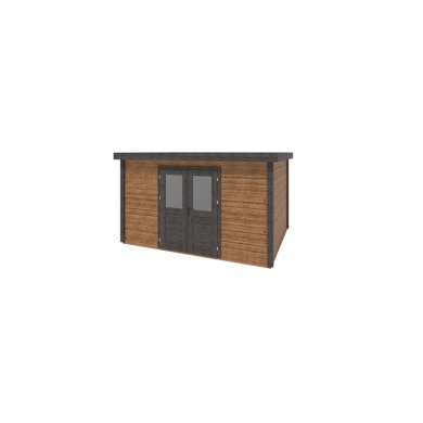 Casetta da giardino in legno Freya 4.09x3.09 m - 12.64 m2 - 28 mm - impregnata