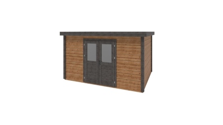 Casetta da giardino in legno Freya 4.09x3.09 m - 12.64 m2 - 28 mm - impregnata