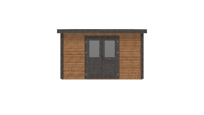 Casetta da giardino in legno Freya 4.09x3.09 m - 12.64 m2 - 28 mm - impregnata