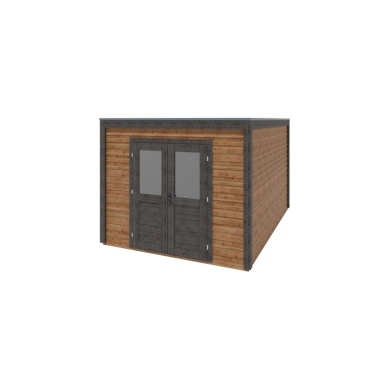 Casetta da giardino in legno Sora 3.09x4.09 m - 12.64 m2 - 28 mm - impregnata