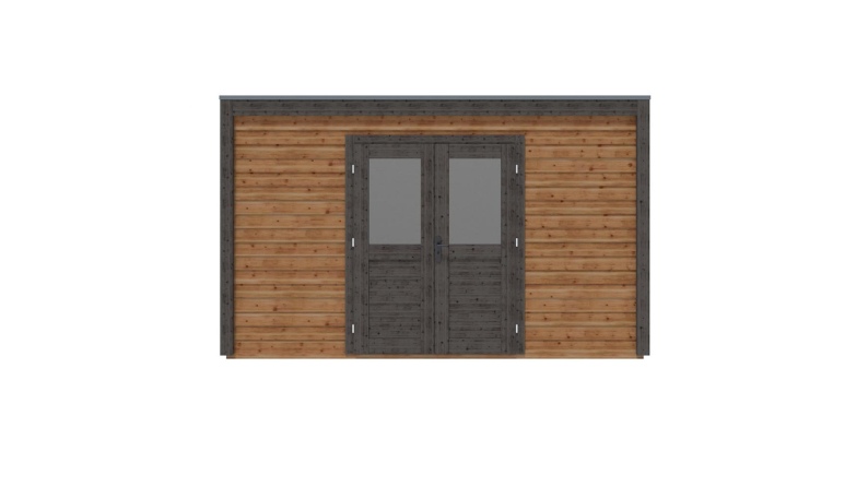 Casetta da giardino in legno Nova 4.09x3.09 m - 12.64 m2 - 28 mm - impregnata