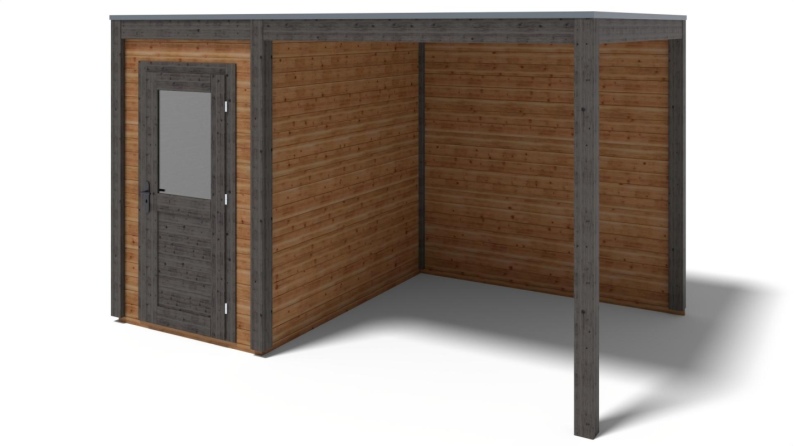 Casetta da giardino in legno Veya 4.06x2.59 m - 10.52 m2 - 28 mm - impregnata