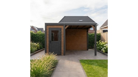 Casetta da giardino in legno Veya 4.56x2.59 m - 11.81 m2 - 28 mm - impregnata