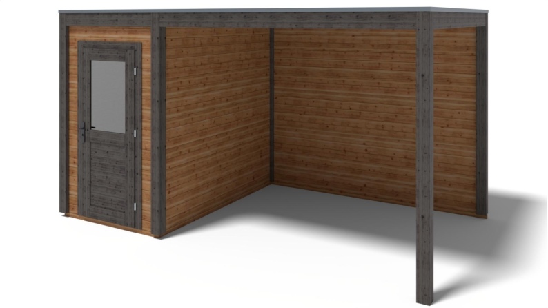 Casetta da giardino in legno Veya 4.56x2.59 m - 11.81 m2 - 28 mm - impregnata