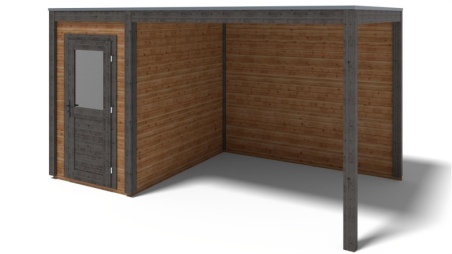 Casetta da giardino in legno Veya 4.56x2.59 m - 11.81 m2 - 28 mm - impregnata