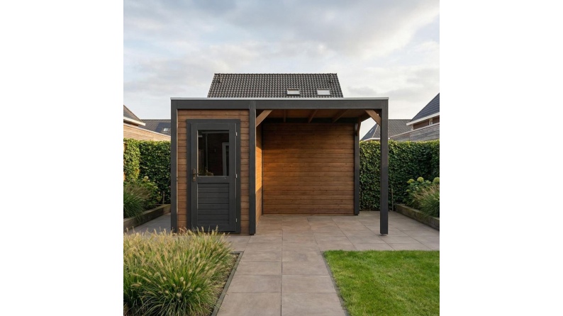 Casetta da giardino in legno Veya 4.06x3.09 m - 12.55 m2 - 28 mm - impregnata