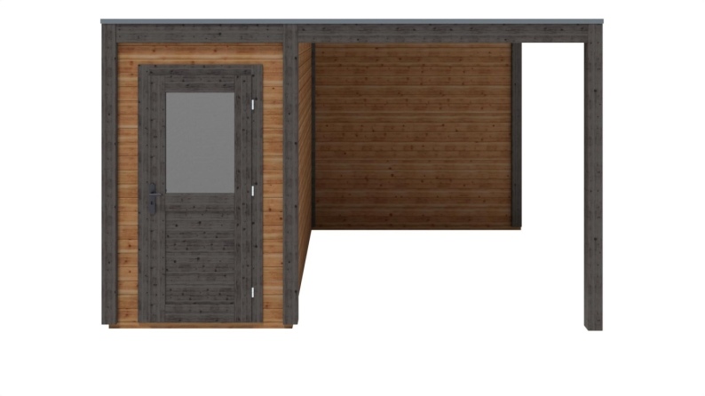 Casetta da giardino in legno Veya 4.06x3.09 m - 12.55 m2 - 28 mm - impregnata