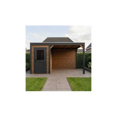 Casetta da giardino in legno Veya 4.56x3.09 m - 14.09 m2 - 28 mm - impregnata