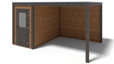 Casetta da giardino in legno Veya 4.56x3.09 m - 14.09 m2 - 28 mm - impregnata