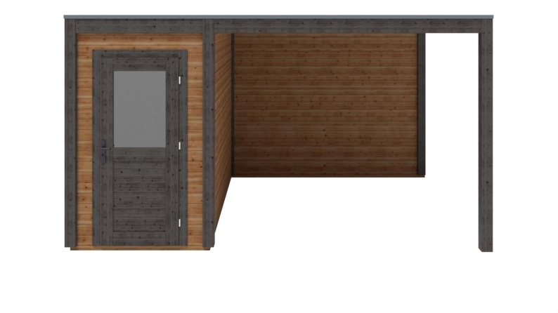 Casetta da giardino in legno Veya 4.56x3.09 m - 14.09 m2 - 28 mm - impregnata