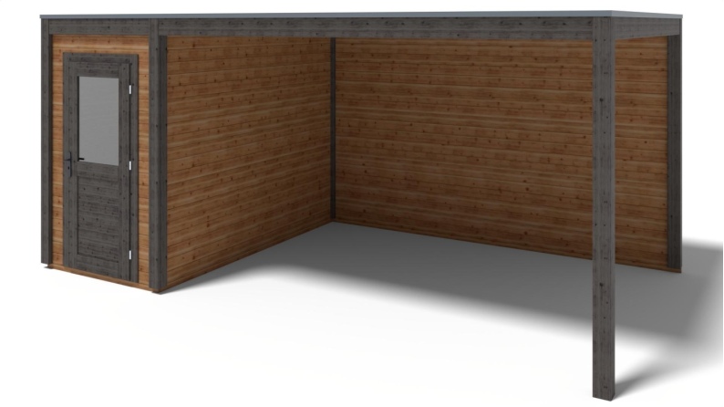 Casetta da giardino in legno Veya 5.56x3.09 m - 17.18 m2 - 28 mm - impregnata